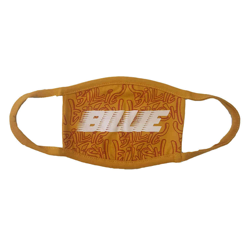 Billie Eilish - Racer Logo & Graffiti Maske - Gelb